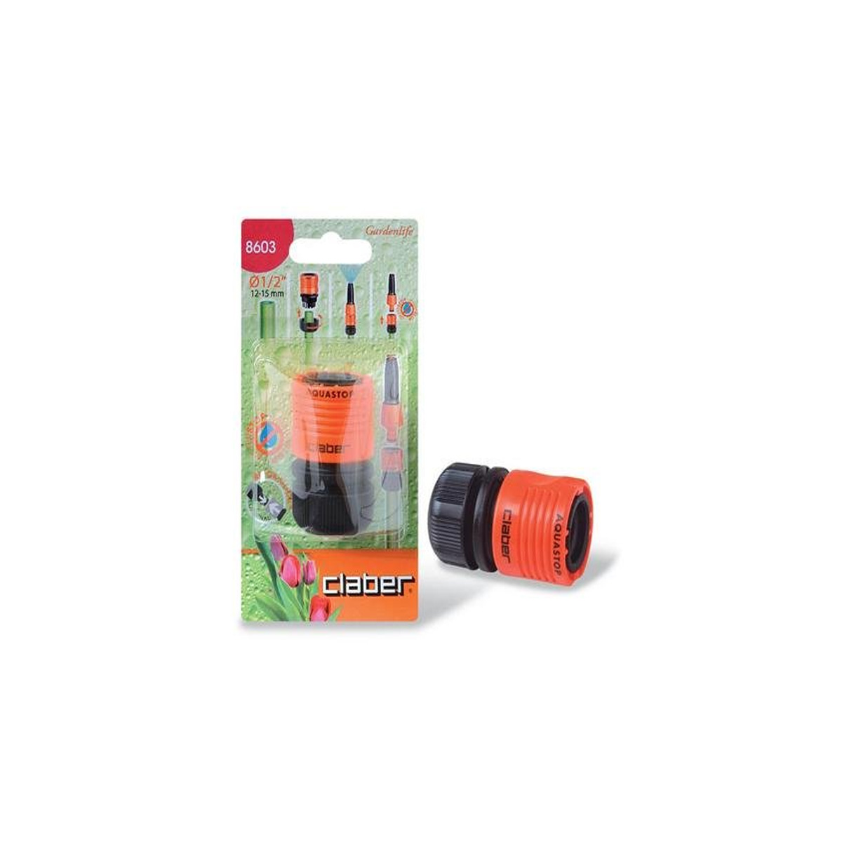 CLABER 8603 COUPLING 1/2'' WATER STOP BLISTER