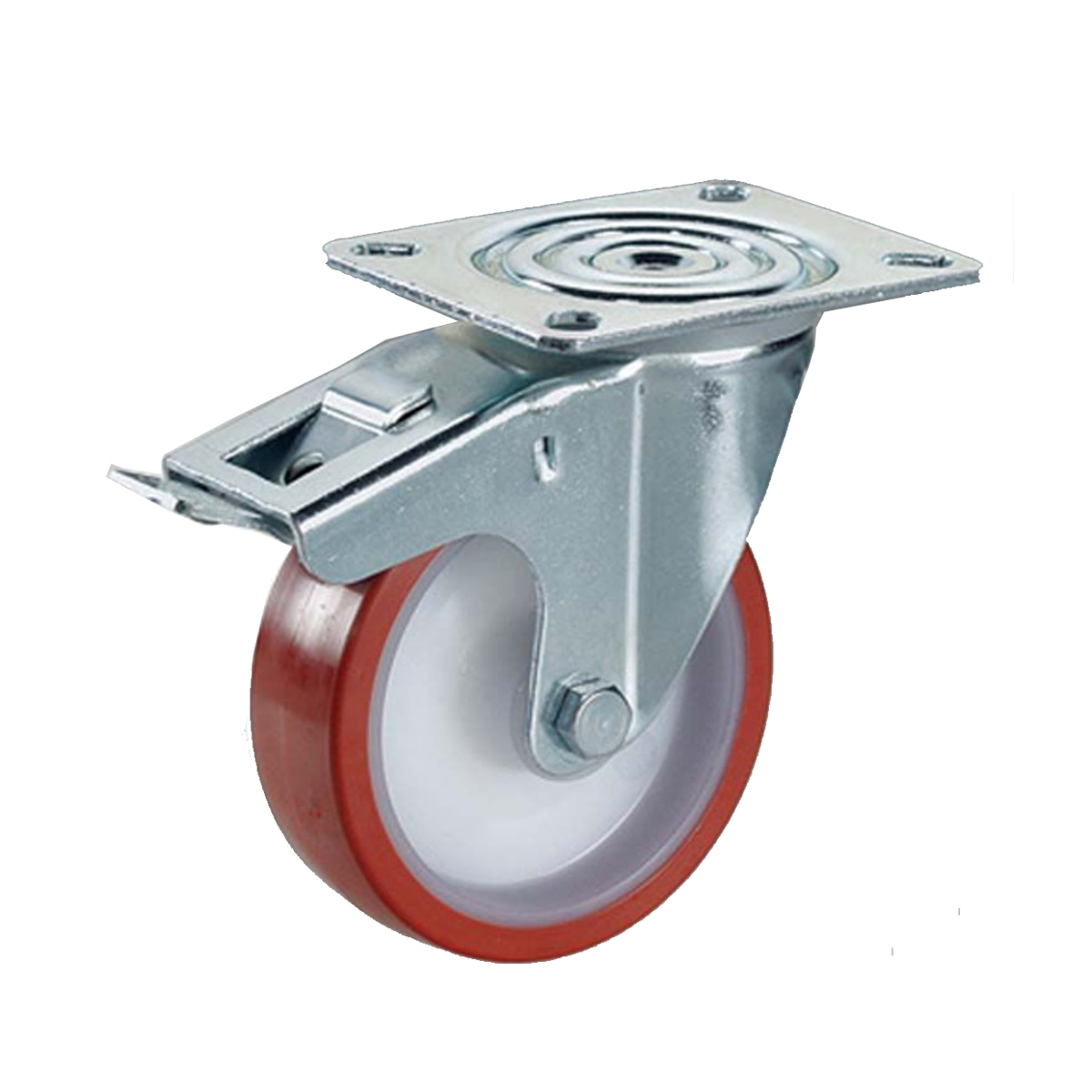WHEEL WITH FLANGE AND STOPPER NYBPX/ 2 150MM BROWN