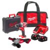 MILWAUKEE IMPACT DRILL & ANGLE WHEEL SET M18CBLPP2E2-502C
