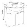 INTER CERAMIC BATHROOM FURNITURE WITH WASHBASIN 5549 55X49X60CM WHITE - Image 2