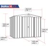 DURAMAX METAL GARDEN HOUSE 8'X6 'BROWN - Image 2