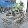 INVENTIV WOODEN TABLE SET WITH 8 FOLDING CHAIRS AKAKIA - Image 2