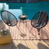 L.H GARDEN SET OF 3 METALLIC GARDEN LOUNGE BISTRO - Image 2