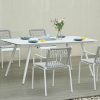 L.H GARDEN ALUMINUM TABLE 180X90XH75CM WHITE
