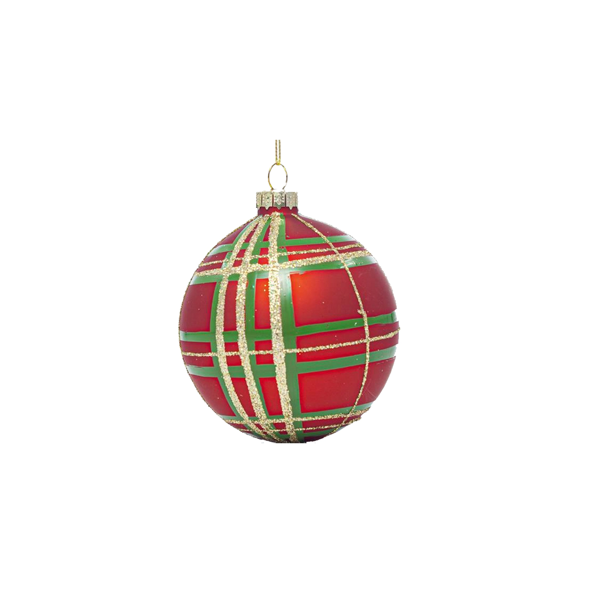 ΧΡΙΣΤΟΥΓΕΝΝΙΑΤΙΚΗ ΜΠΑΛΑ ΚΟΚΚΙΝΗ ΚΑΡΟ ΓΥΑΛΙΝΗ 2ΤΕΜ 8CM