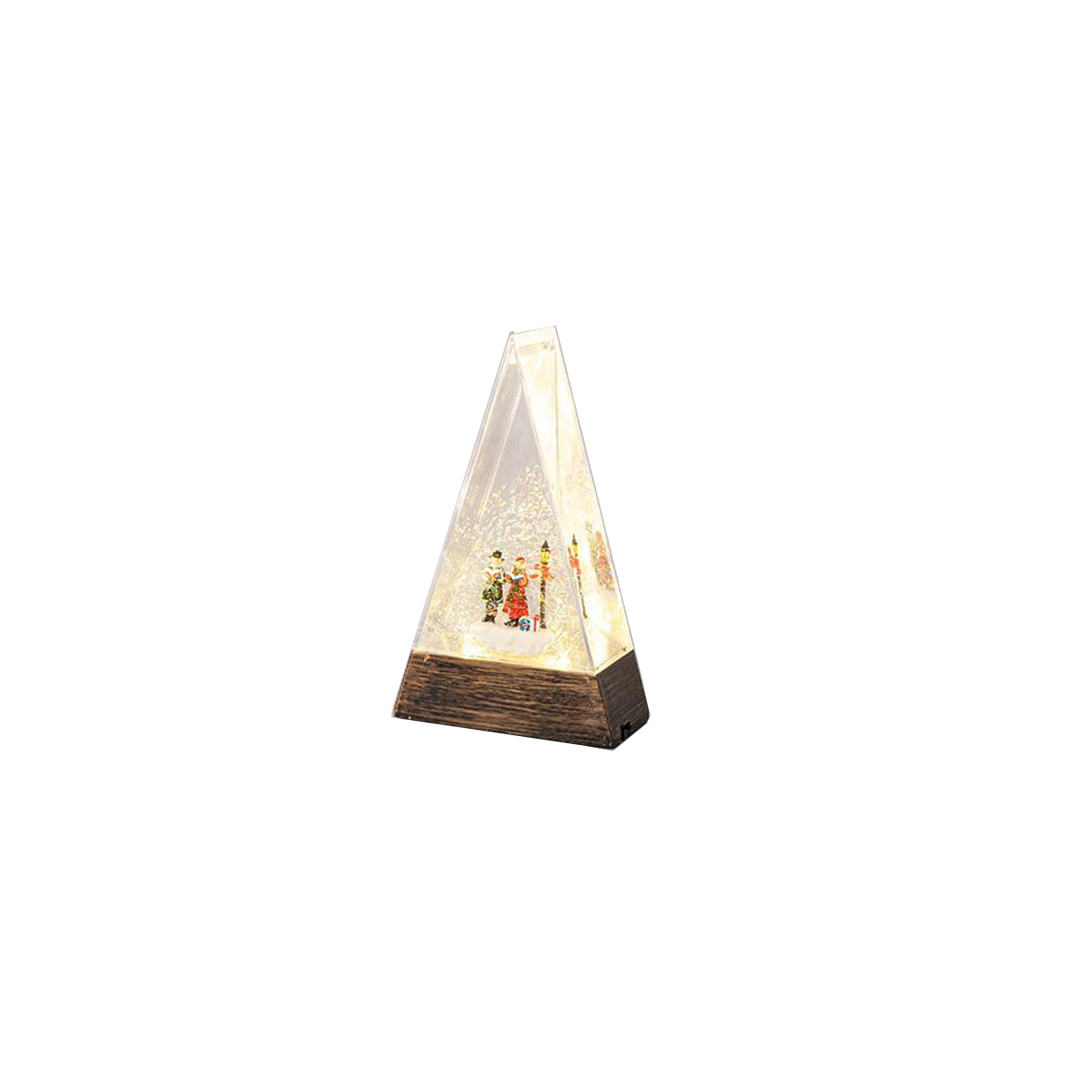 PLASTIC CONE WITH CHRISTMAS DECORATION INSIDE