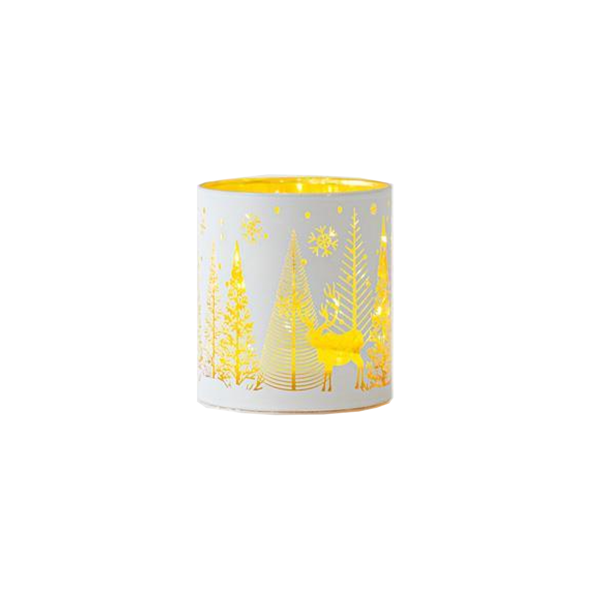 CHRISTMAS GLASS ORNAMENT WITH WINTER SCENE