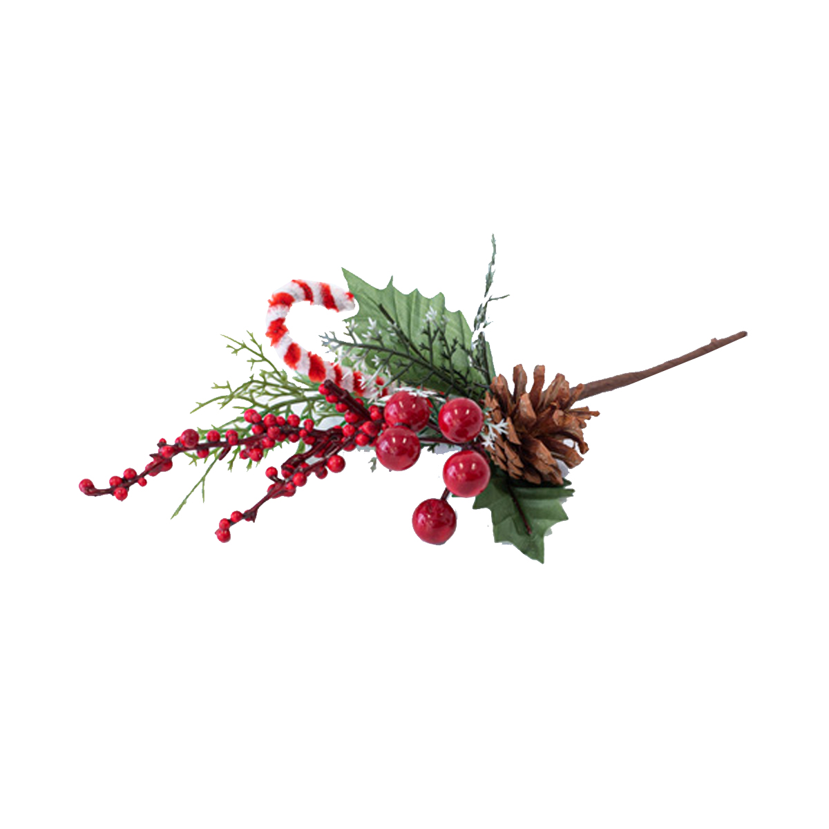 ΧΡΙΣΤΟΥΓΕΝΝΙΑΤΙΚΟ ΚΛΑΔΙ ΜΕ BERRY ΦΥΛΛΟ ΚΑΙ ΚΟΥΚΟΥΝΑΡΑ 25CM