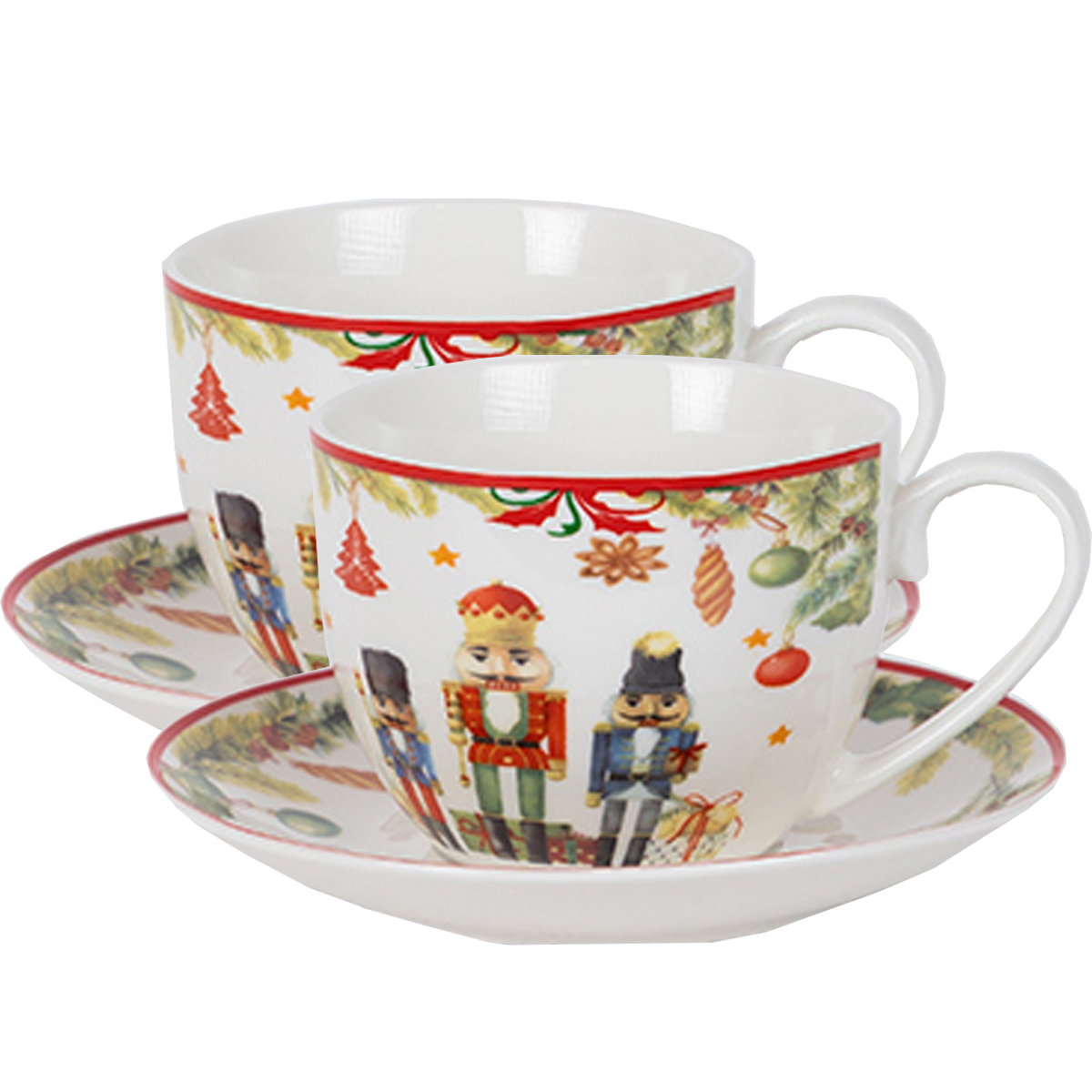 SET OF CHRISTMAS CUPS WITH NUTCROPS 2PCS