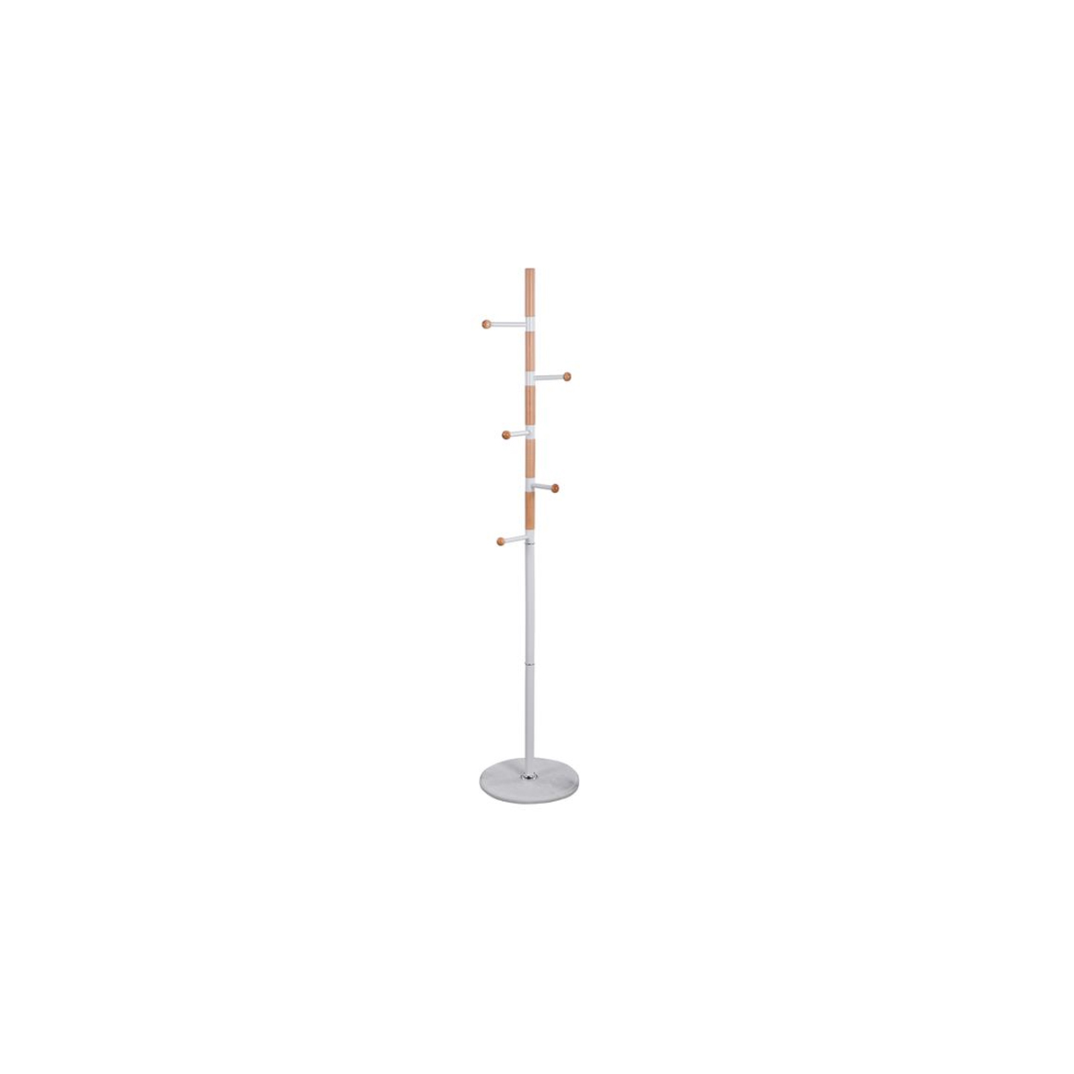 METAL COAT HANGER WITH BEECH WOOD AND MARBLE BASE 37Χ176CM