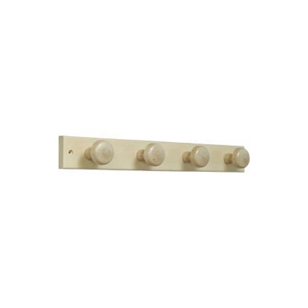 ALFA HANGER WITH 4 HOOKS WHITE WOOD