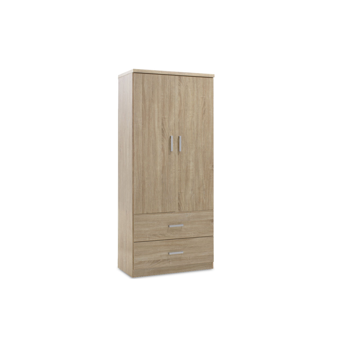 LEGO WARDROBE 2-SHEET WITH 2 DRAWERS 80Χ45Χ180CM WOODEN