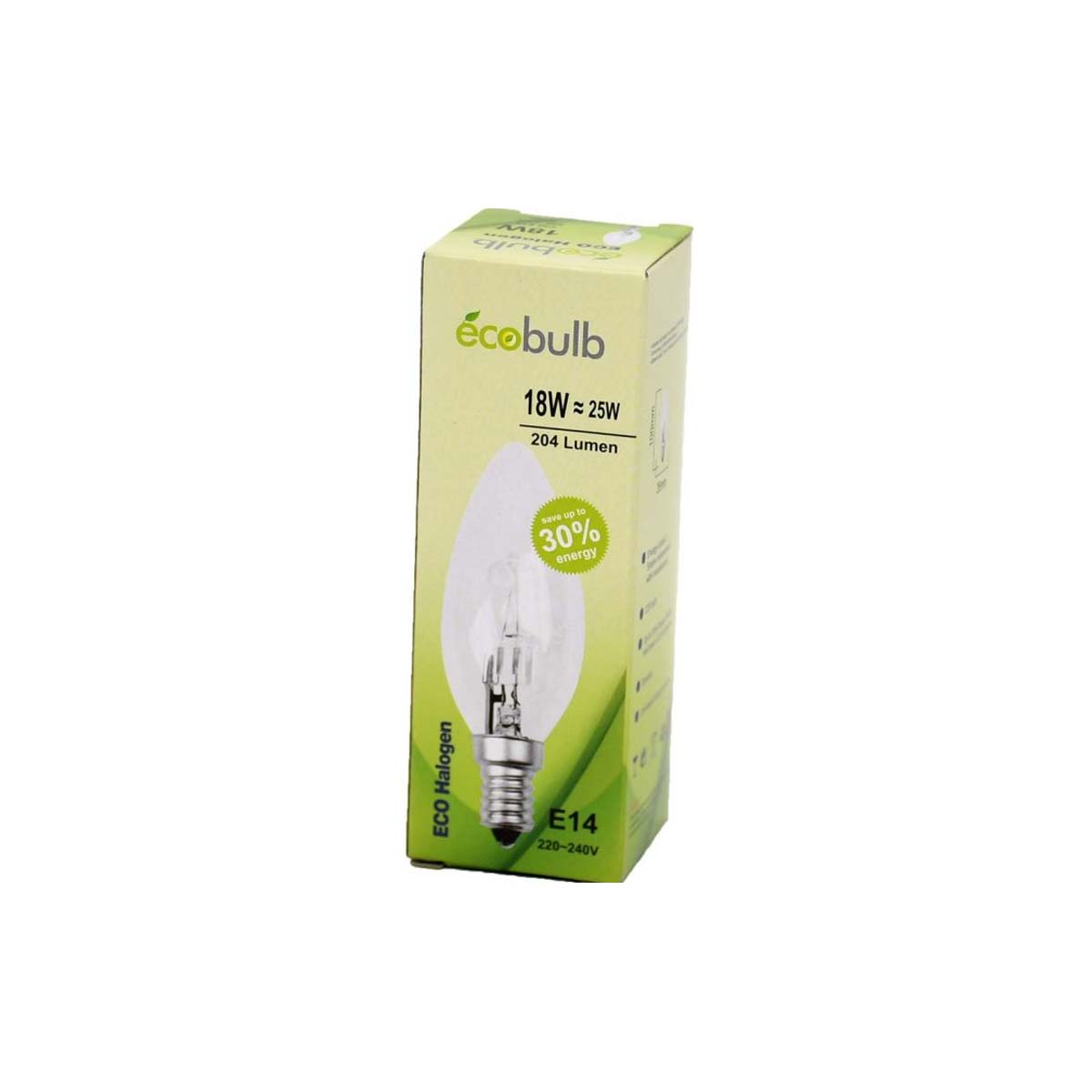 ΛΑΜΠΑ ΚΙΤΡΙΝΟΥ ΦΩΤΙΣΜΟΥ ΚΕΡΑΚΙ ECO HALOGEN E14
