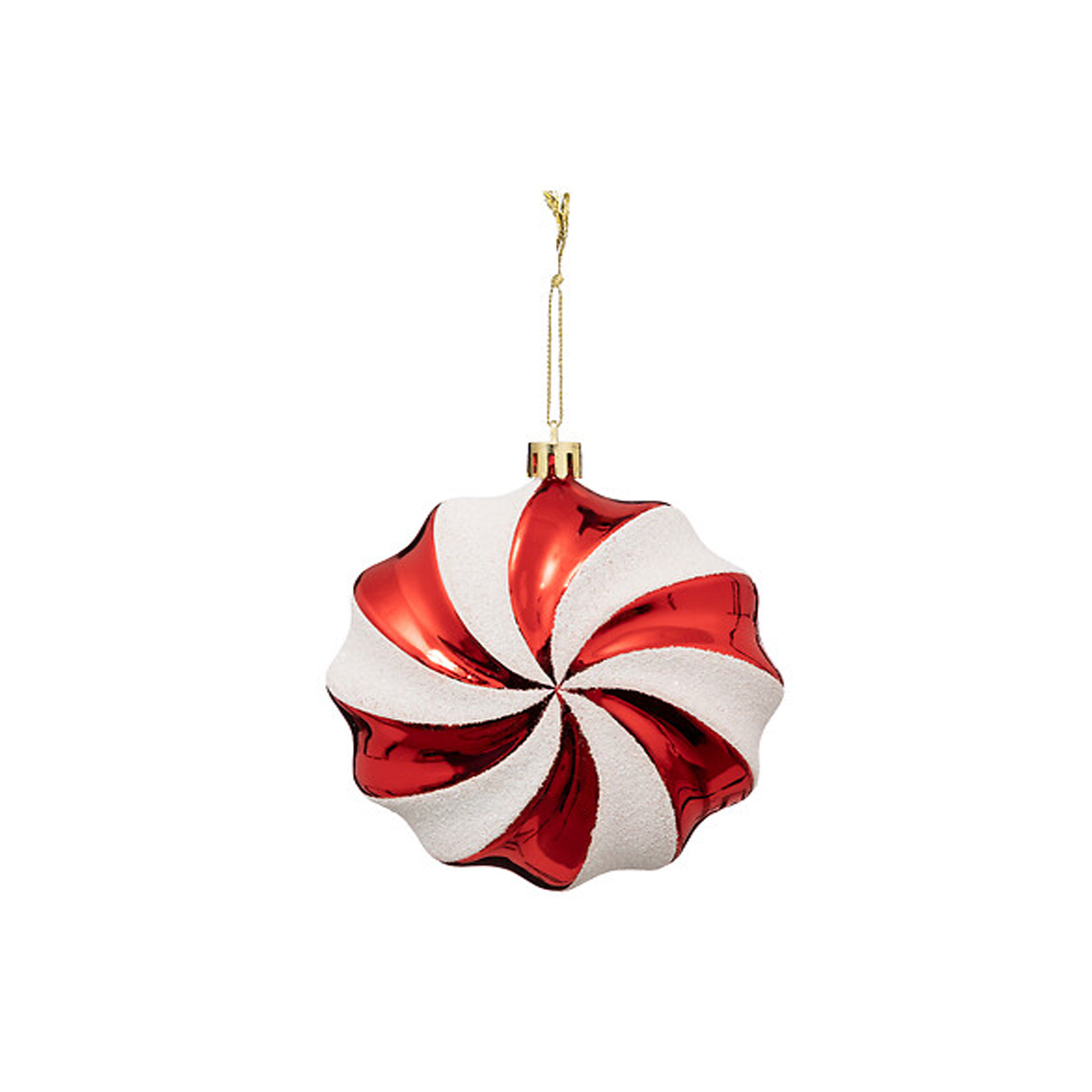 CHRISTMAS ORNAMENT HANGING RED WITH WHITE