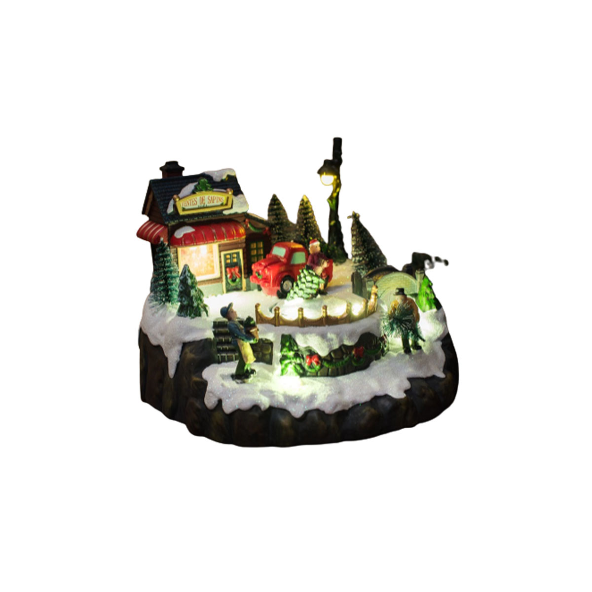 ΧΡΙΣΤΟΥΓΕΝΝΙΑΤΙΚΟ ΚΑΤΑΣΤΗΜΑ ΔΕΝΤΡΩΝ ΜΕ ΦΟΡΤΗΓΑΚΙ ΜΕ ΜΟΥΣΙΚΗ ΚΑΙ ΚΙΝΗΣΗ