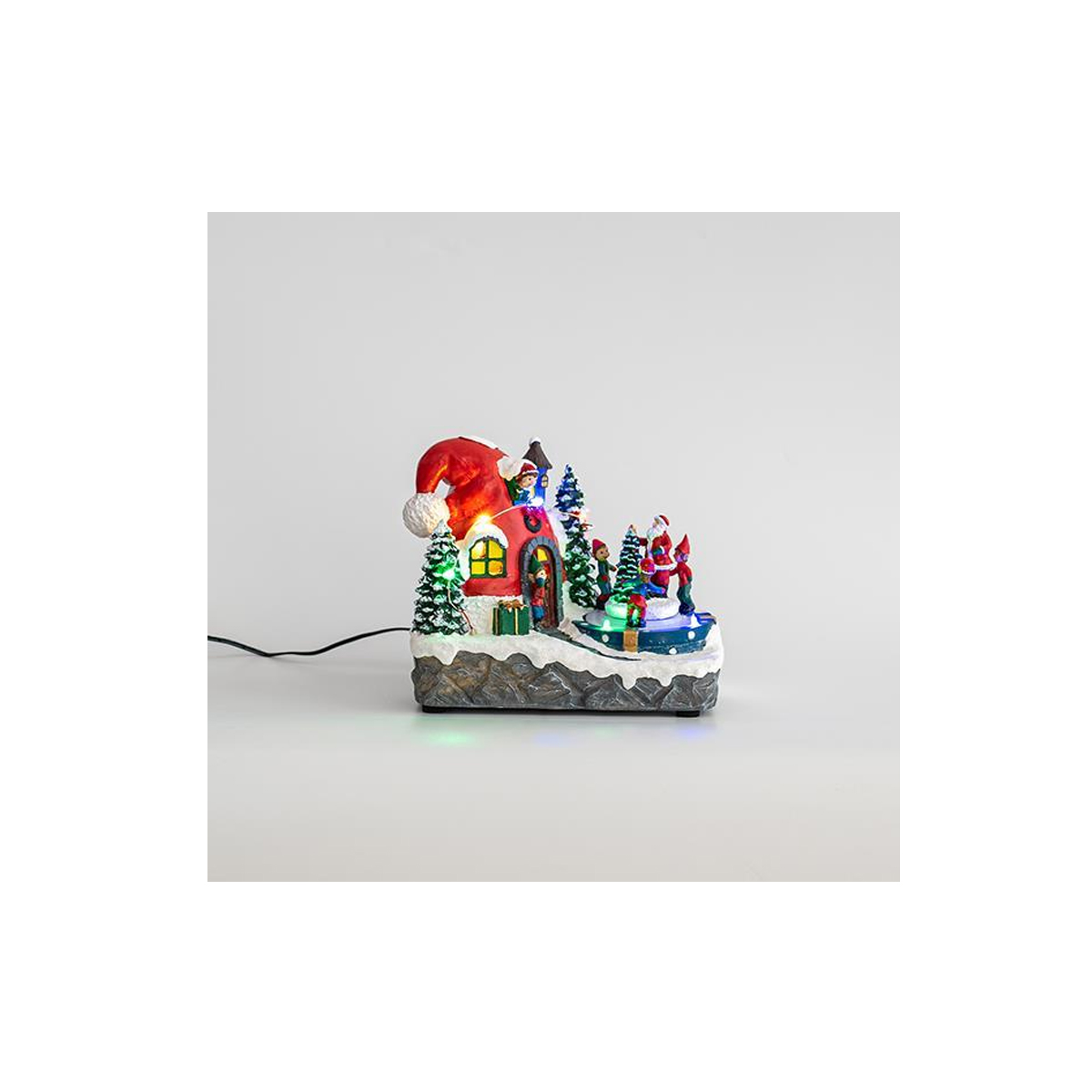 CHRISTMAS ELF HOUSE 7 LED WITH MOTION 21X14X19CM