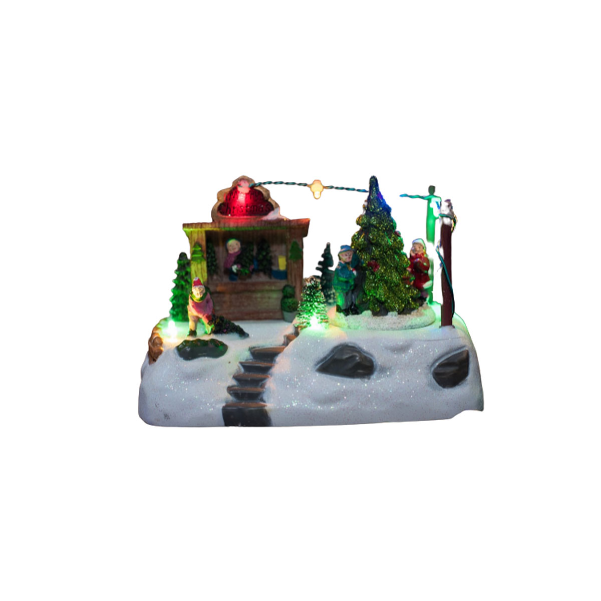 ΧΡΙΣΤΟΥΓΕΝΝΙΑΤΙΚΟ ΚΑΤΑΣΤΗΜΑ ΔΕΝΤΡΩΝ ΜΕ LED ΜΕ ΜΟΥΣΙΚΗ ΚΑΙ ΚΙΝΗΣΗ