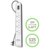 SURGE MULTI-SOCKET WITH 4 SOCKETS 525J CABLE 2M USB-2.4A - Image 2