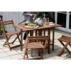 WOODEN TABLE SET WITH 4 FOLDING CHAIRS AKAKIA - Image 2