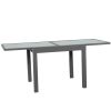 SENSA EXTENDABLE TABLE ALUMINUM WITH GLASS ANTHRACITE 135.270 - Image 2