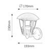 OUTDOOR LIGHTING LANTERN UP MARSEILLE E27 60W BLACK - Image 2
