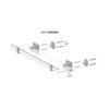 ARCTIC GLASS BATHROOM SHELF WITH SILVER METAL SUPPORT - Image 2