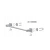 ARCTIC BATHROOM TOWEL RAIL METAL SILVER - Image 2