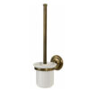 BASIN BRUSH DECO CERAMIC WHITE CASE ANTIQUE BRONZE HANDLE