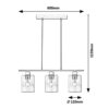 MIROSLAW PENDANT LIGHTING BLACK 3 LIGHTS - Image 2