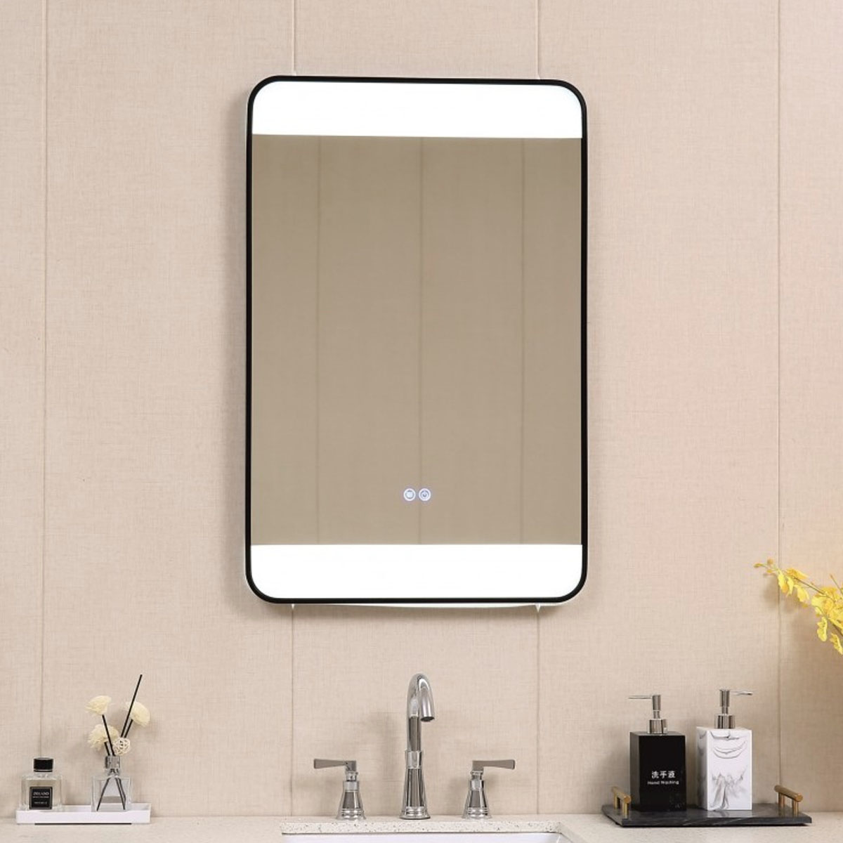 INTER CERAMIC BATHROOM MIRROR WITH LIGHTING VERTICAL RECTANGLE ICL1854 55X85CM