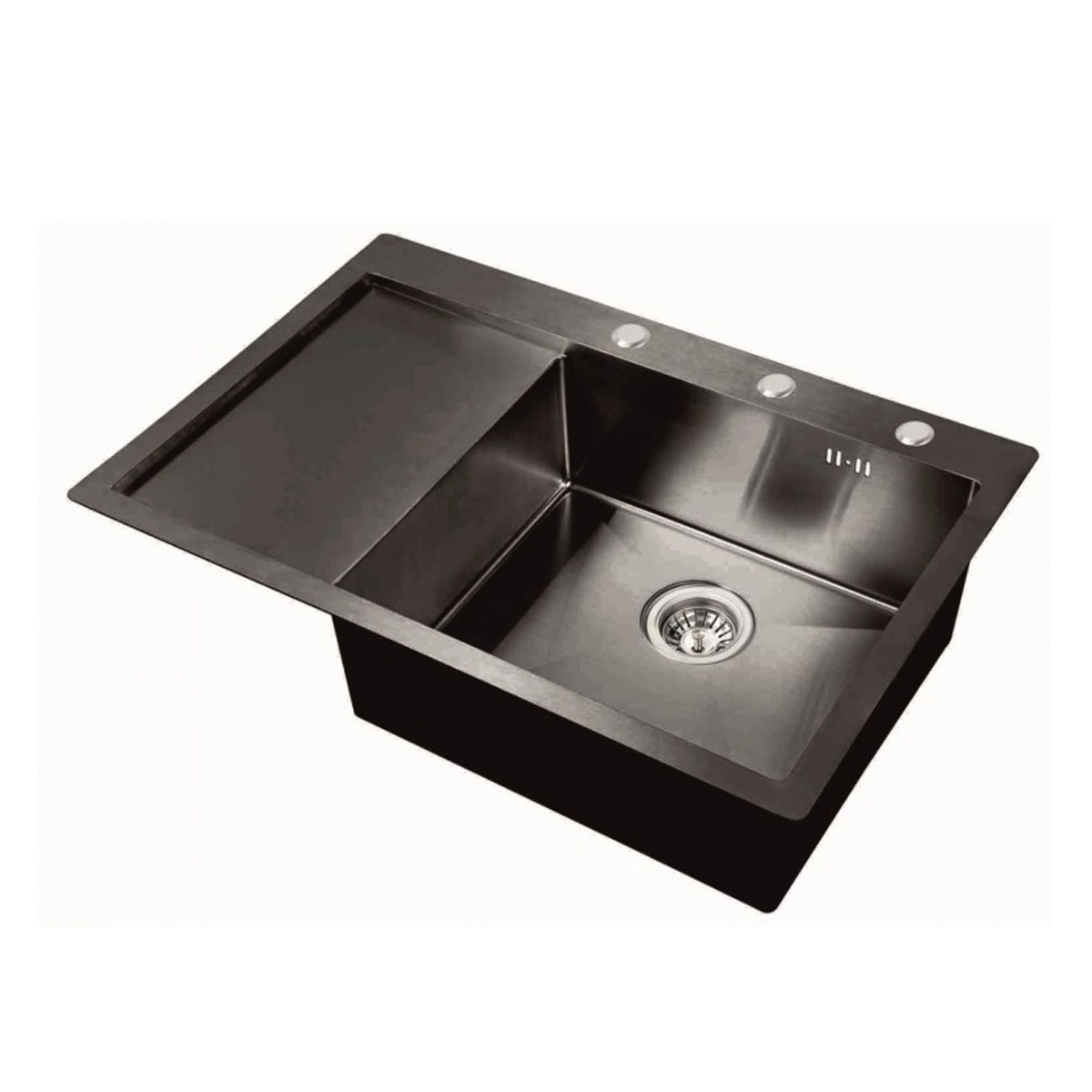 INTER CERAMIC KITCHEN SINK BLACK SINK ICK 7951B 51X78X24.5CM
