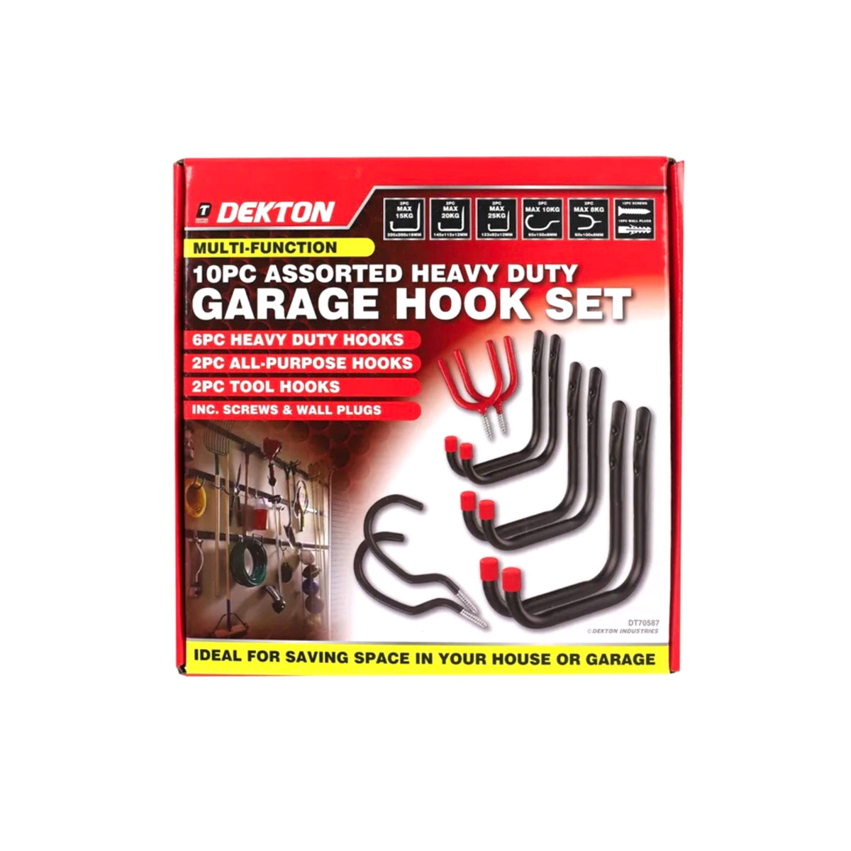 DEKTON GENERAL PURPOSE WALL HANGER 10PCS