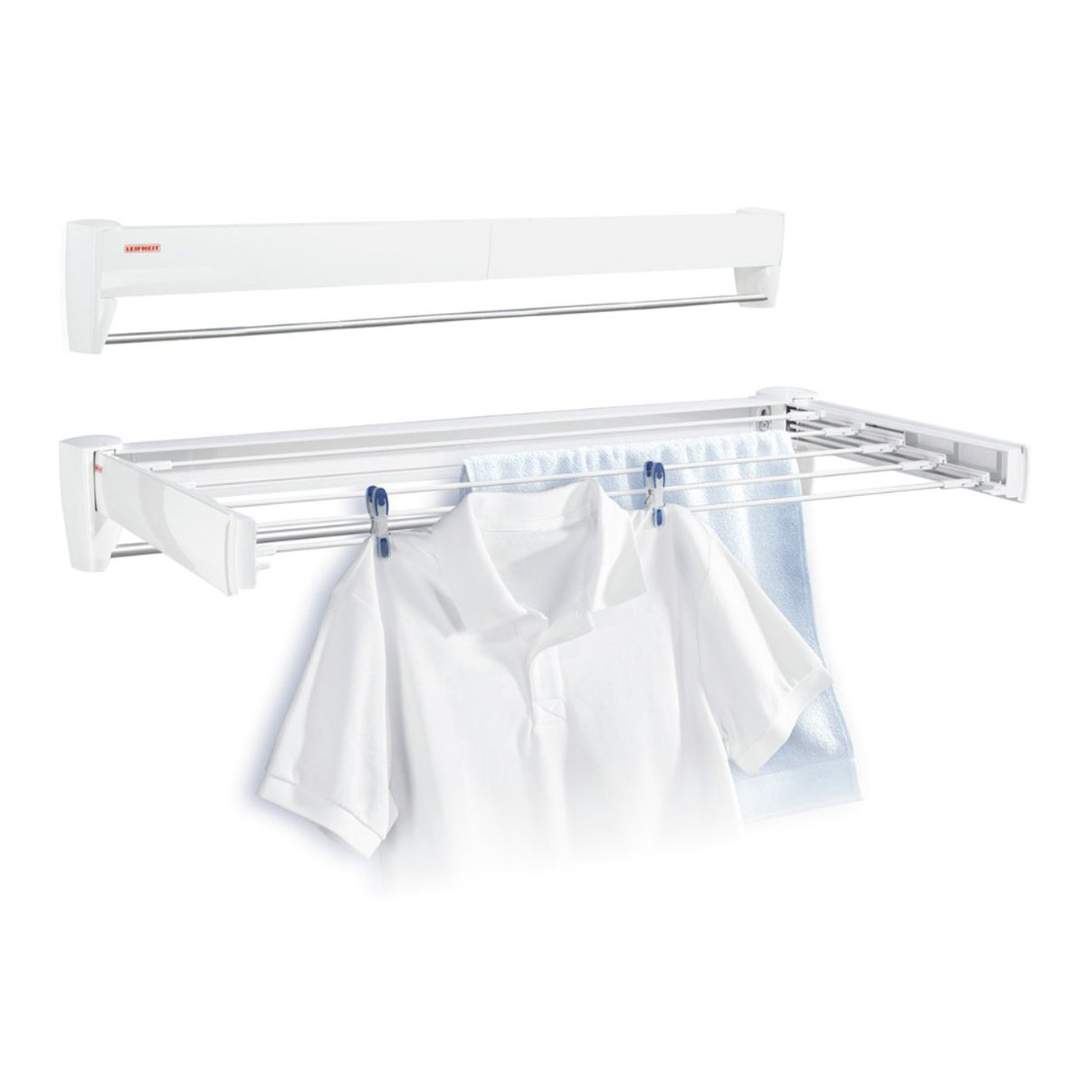 LEIFHEIT WALL-MOUNTED CLOTHES DRYER OPENING 5 ROPE 60CM 3.60M W72XD37 CM WHITE