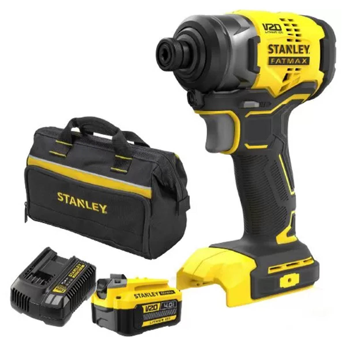 STANLEY -V20-IMPACT SCREWDRIVER 18V 1X4AH BATTERY, CHARGER & BAG