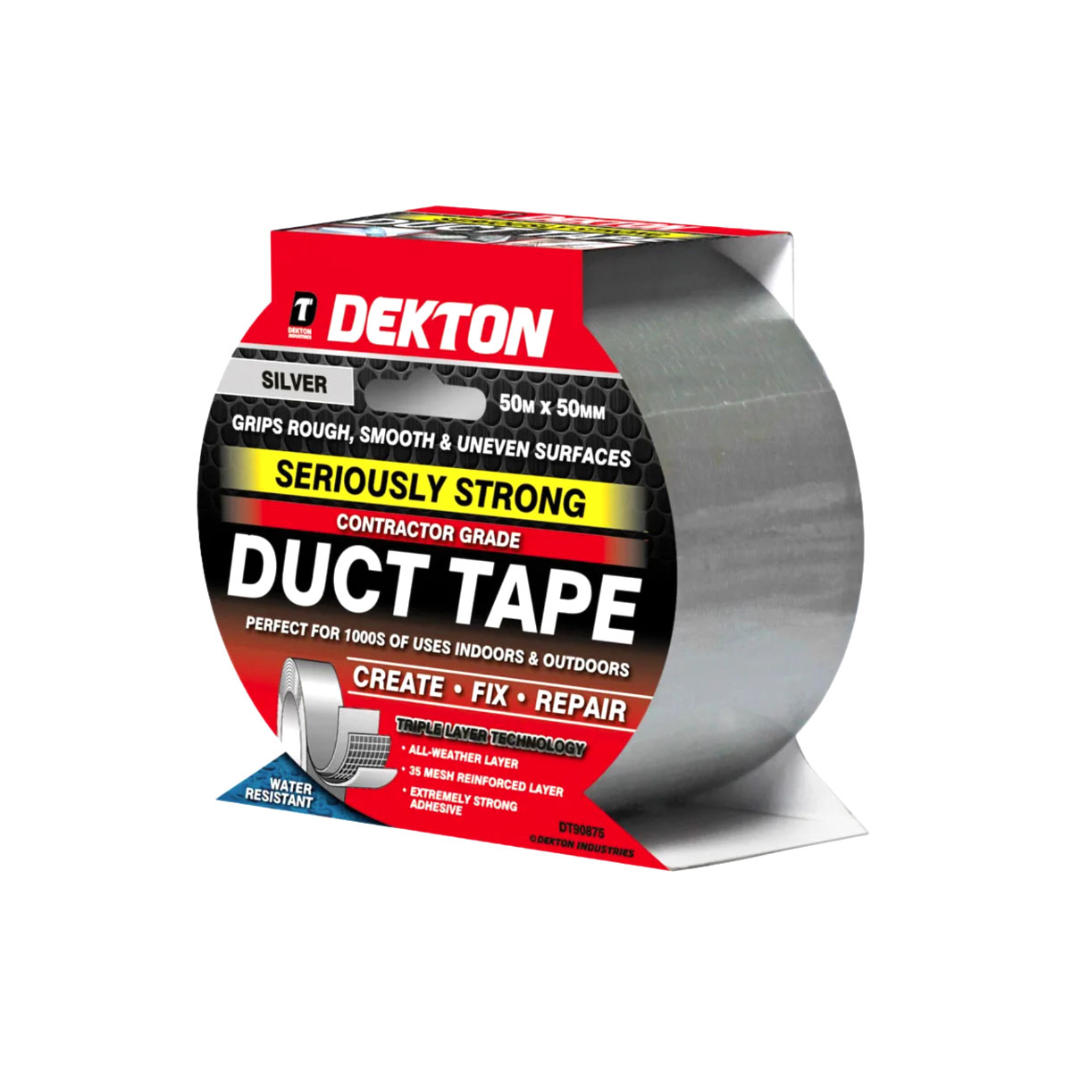 DEKTON ADHESIVE TAPE 50MMX50M SILVER