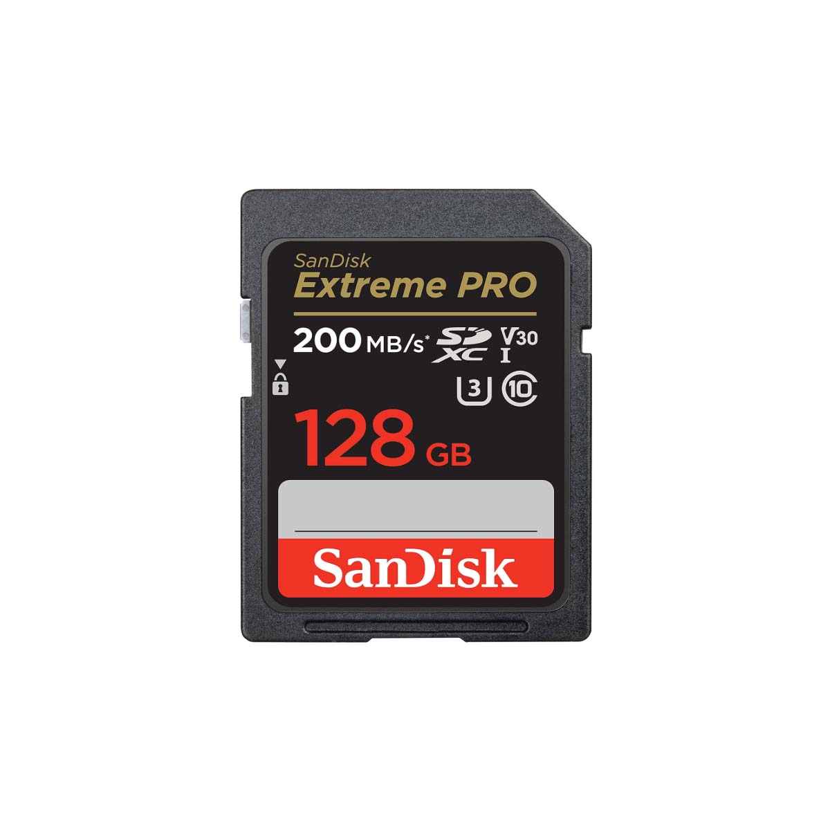 SANDISK EXTREME PRO SD C10 128GB 200MB/S MEMORY CARD