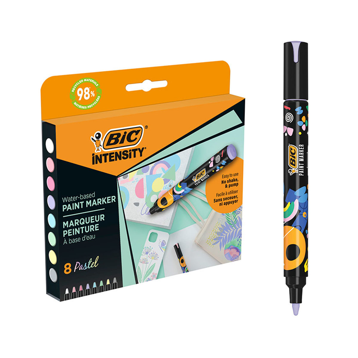 BIC PAINT MARKER PASTEL COLORS 8PCS