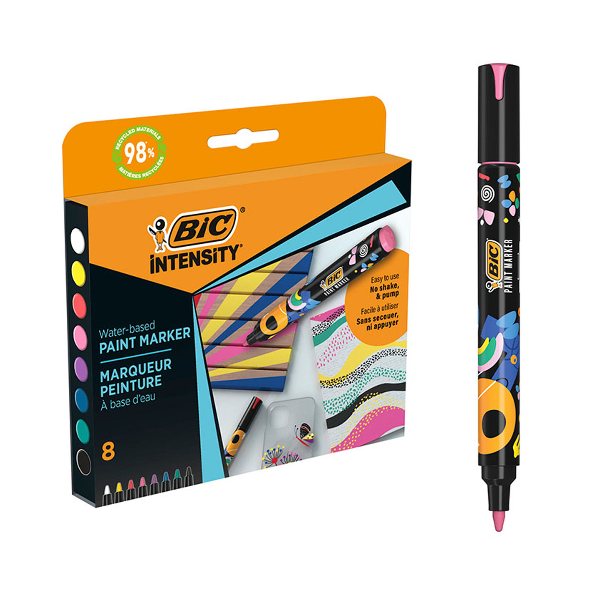BIC PAINT MARKER BRIGHT COLORS 8PCS