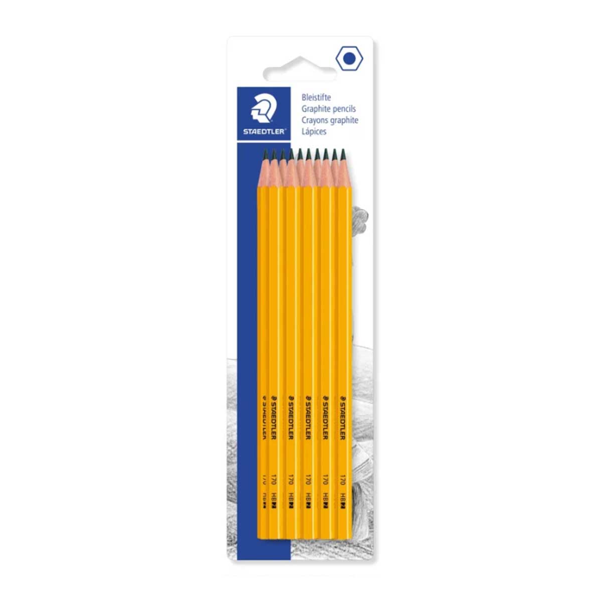 STAEDTLER PENCILS BK HEXAGONAL 10PC