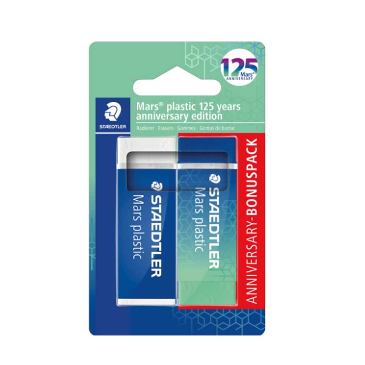 STAEDTLER MARS PLASTIC ERASER 125 ANNIVERSARY EDITION BK