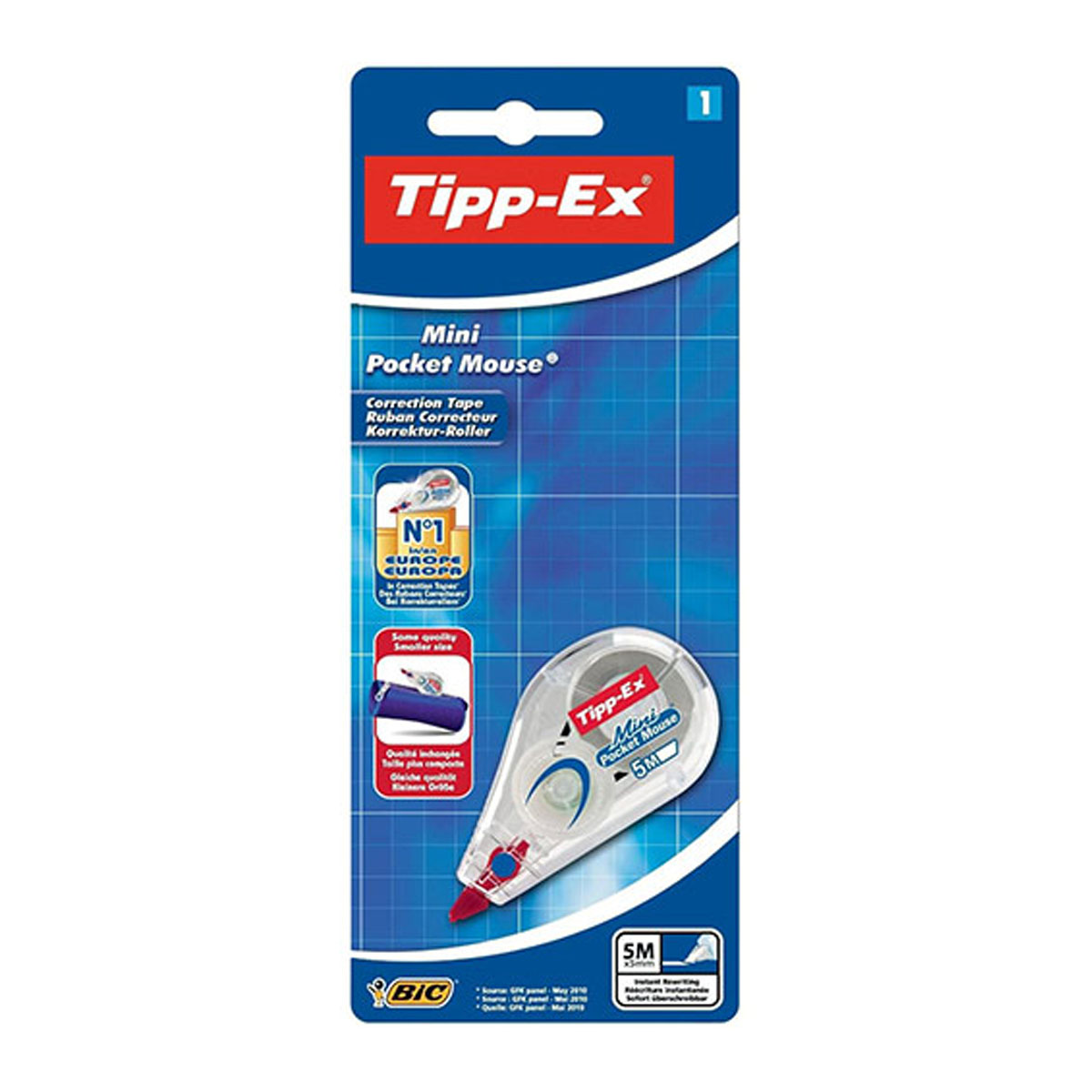 TIPP-EX MINI POCKET MOUSE CORRECTION TAPE 5MMX6M