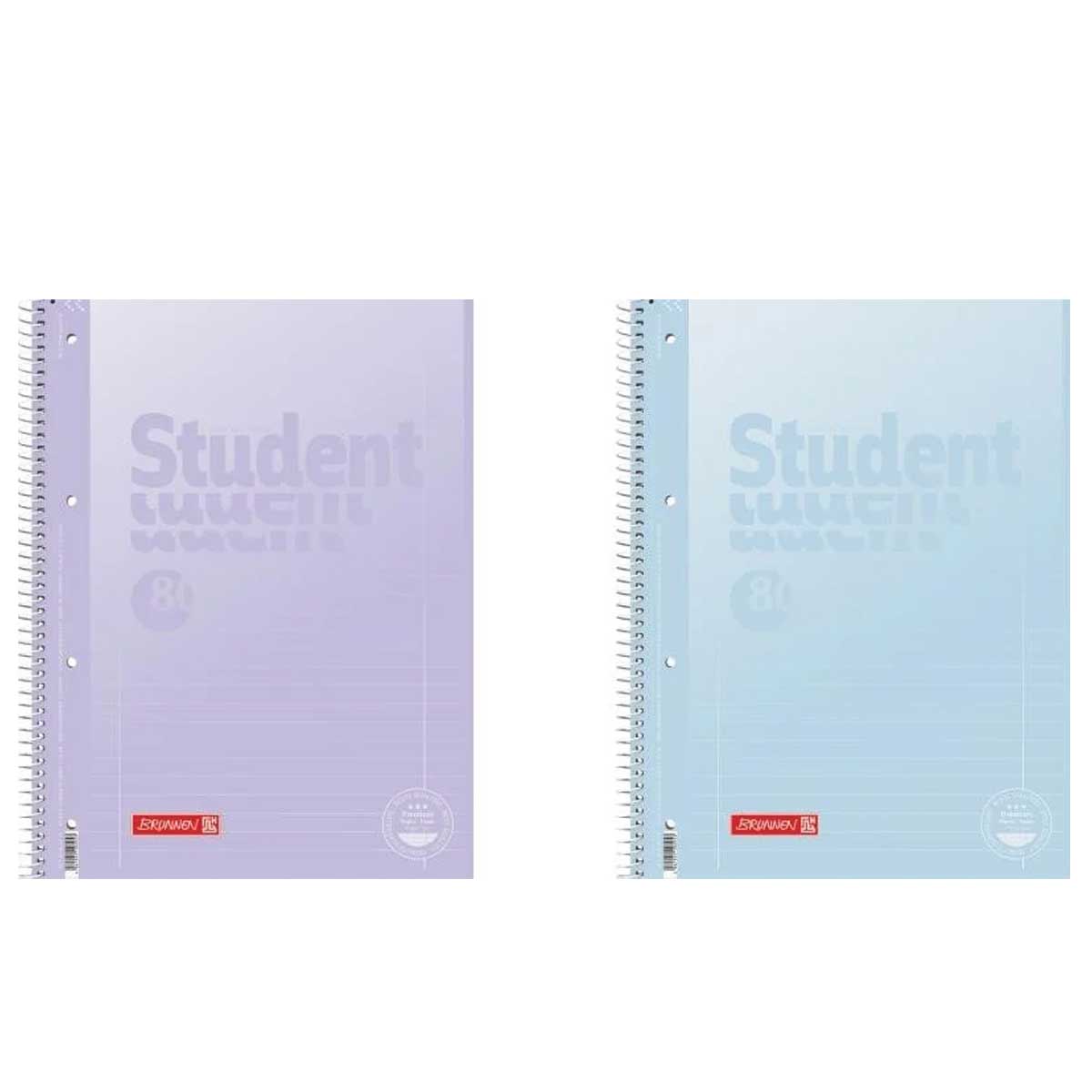 BRUNNEN REFILL WRITING NOTEBOOK A4 SPIRAL 80 SHEETS PURPLE/BLUE
