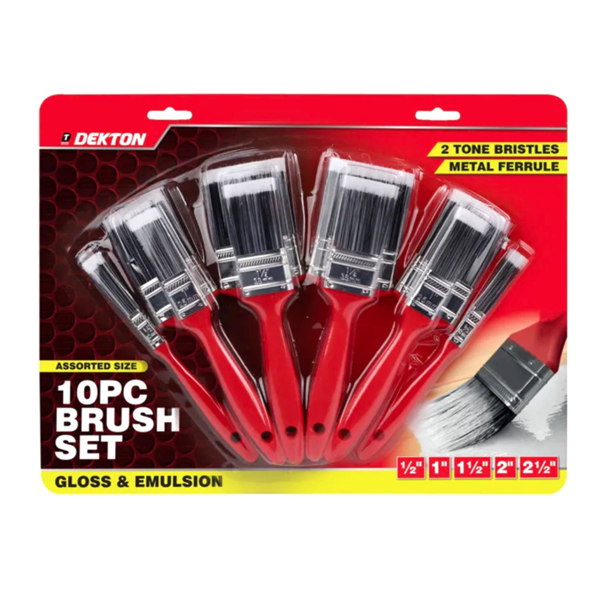 DEKTON PAINT BRUSH SET 10PCS