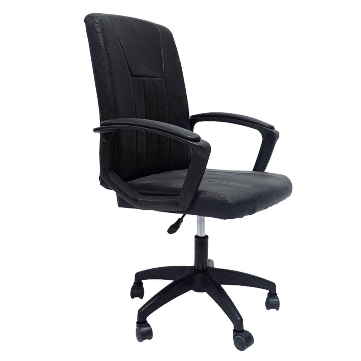 OFFICE CHAIR NIM BLACK PVC-BLACK FRAME & NYLON BASE 58X65X100CM HM1200.01