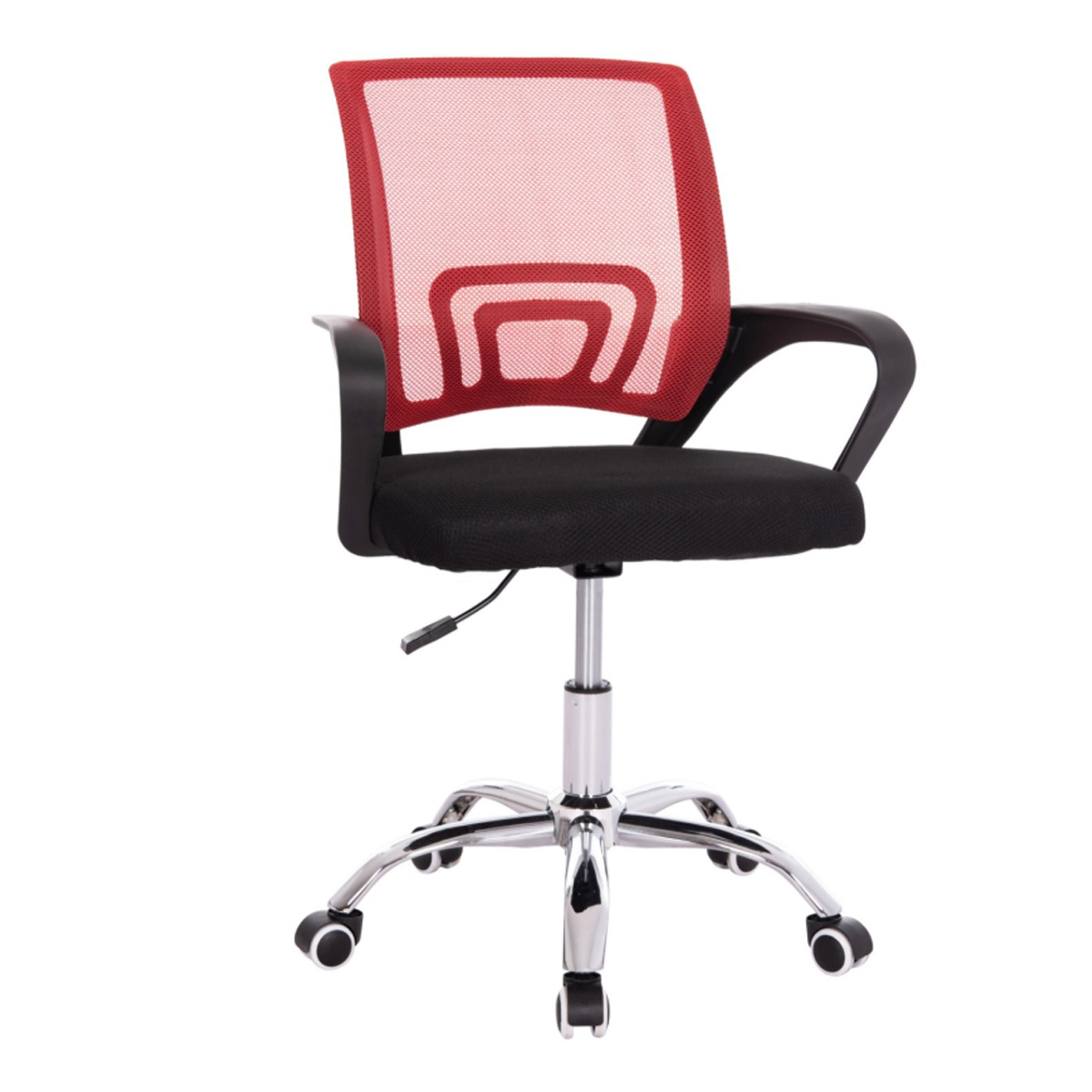 OFFICE CHAIR BRISTONE CHROME-RED LEGS 59X53X80-90CM HM1058.37