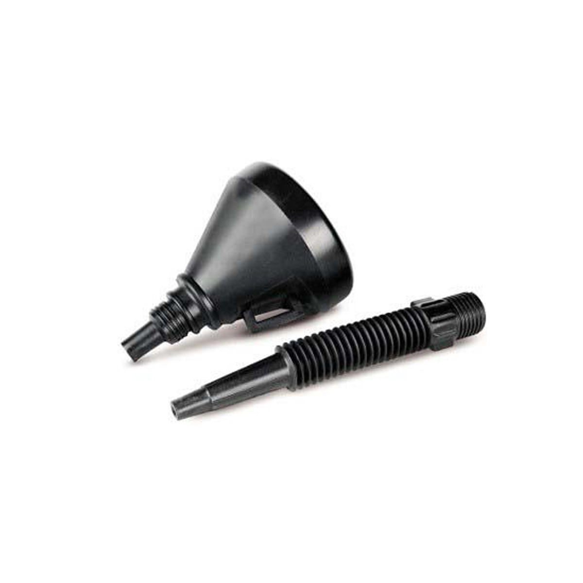 FUNNEL WITH FLEXIBLE SPOUT AND AUTOMAX PLASTIC FILTER
