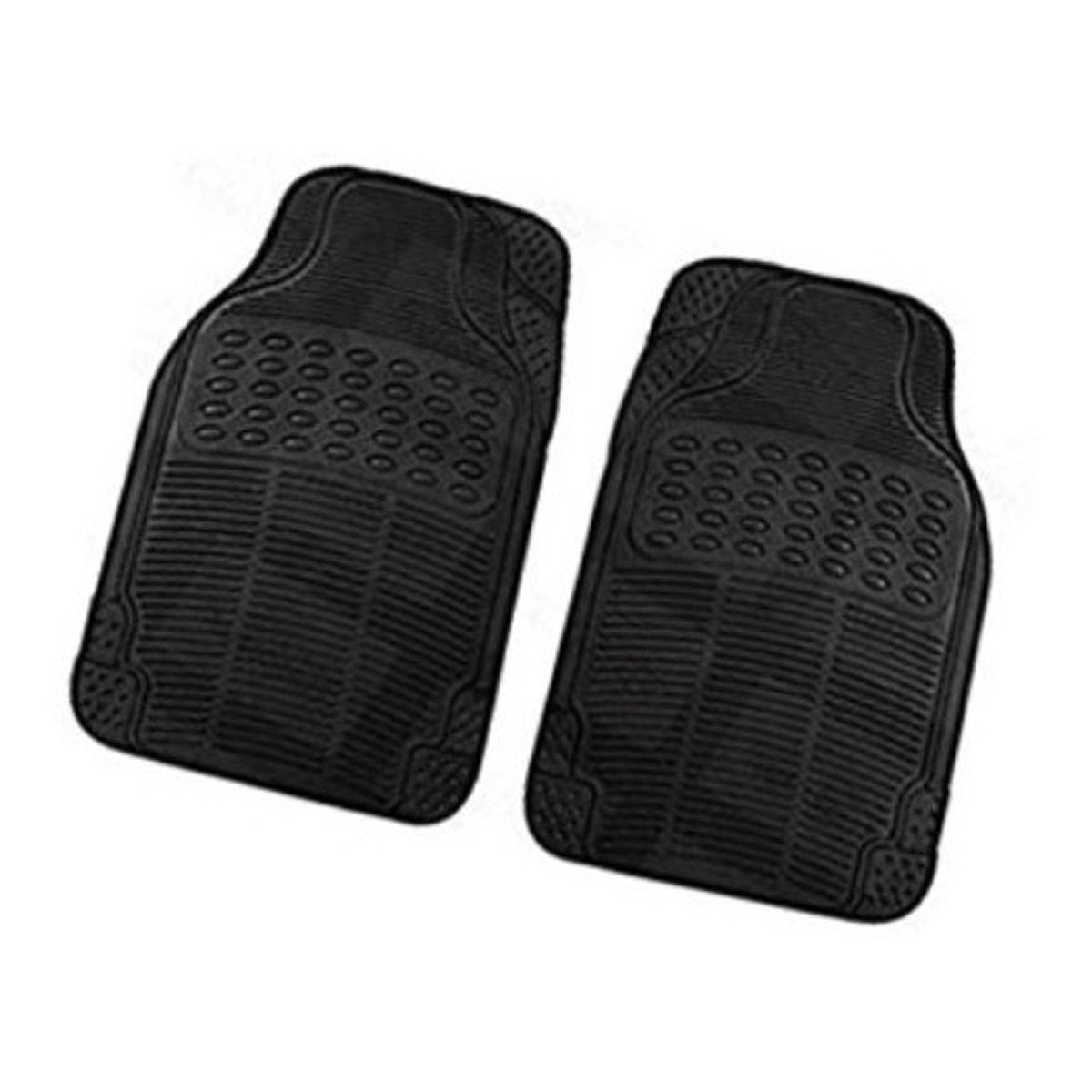 AUTOMAX UNIVERSAL CAR MATS BLACK FRONT SET X 2