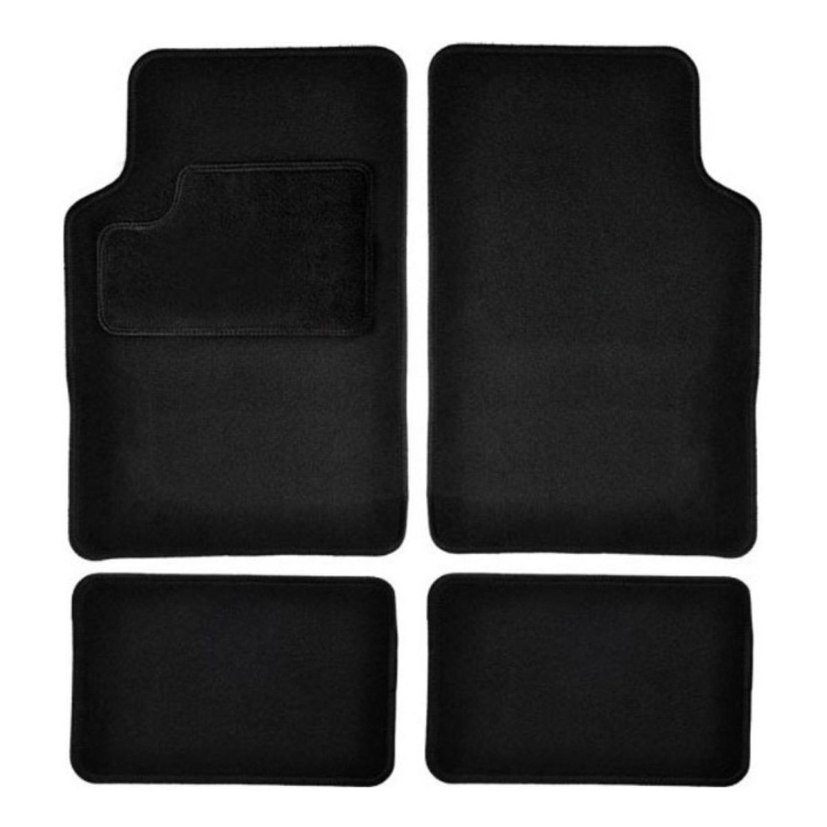 AUTOMAX UNIVERSAL FABRIC CAR MATS BLACK SET X 4