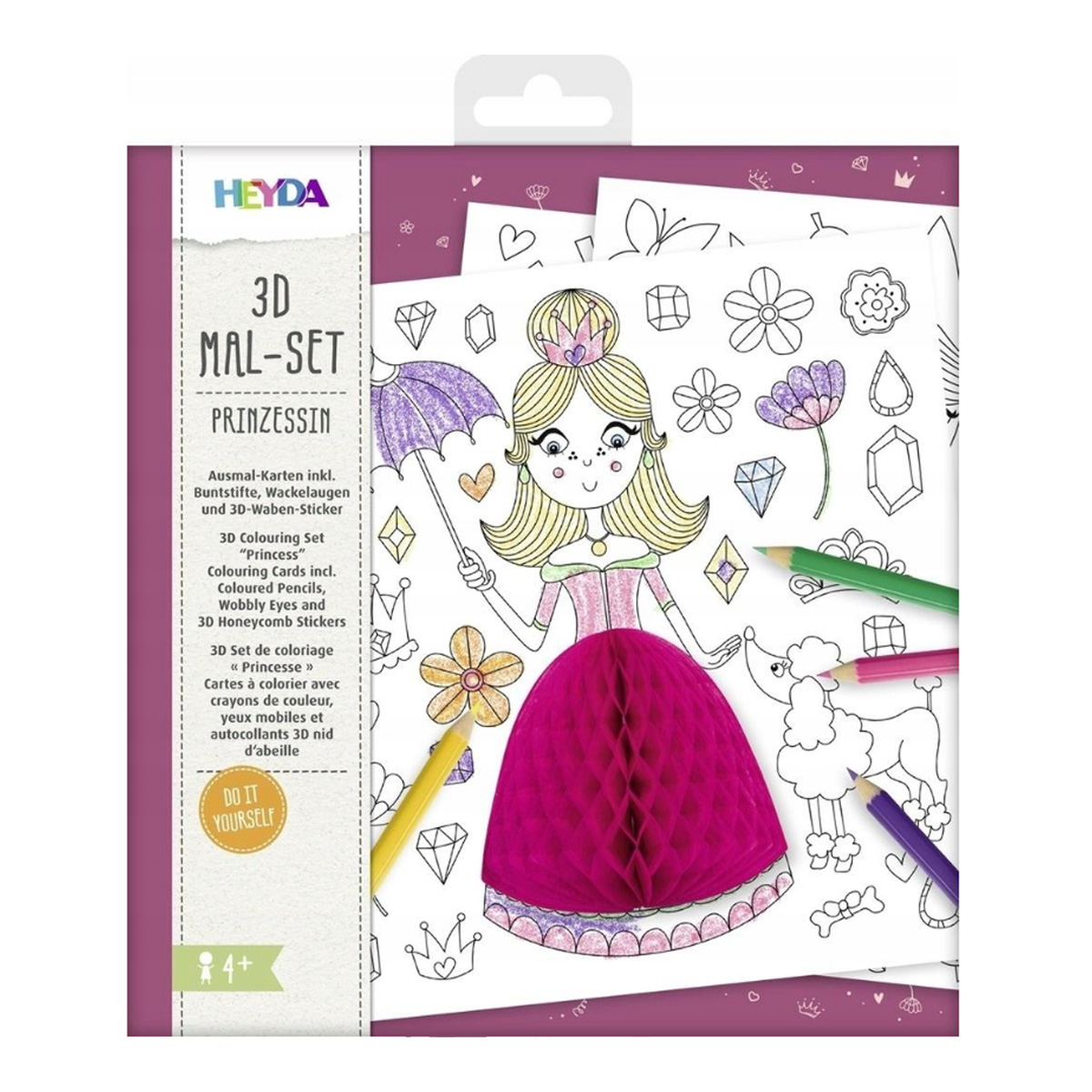 HEYDA 3D COLORING SET PRINCESS 4Y+