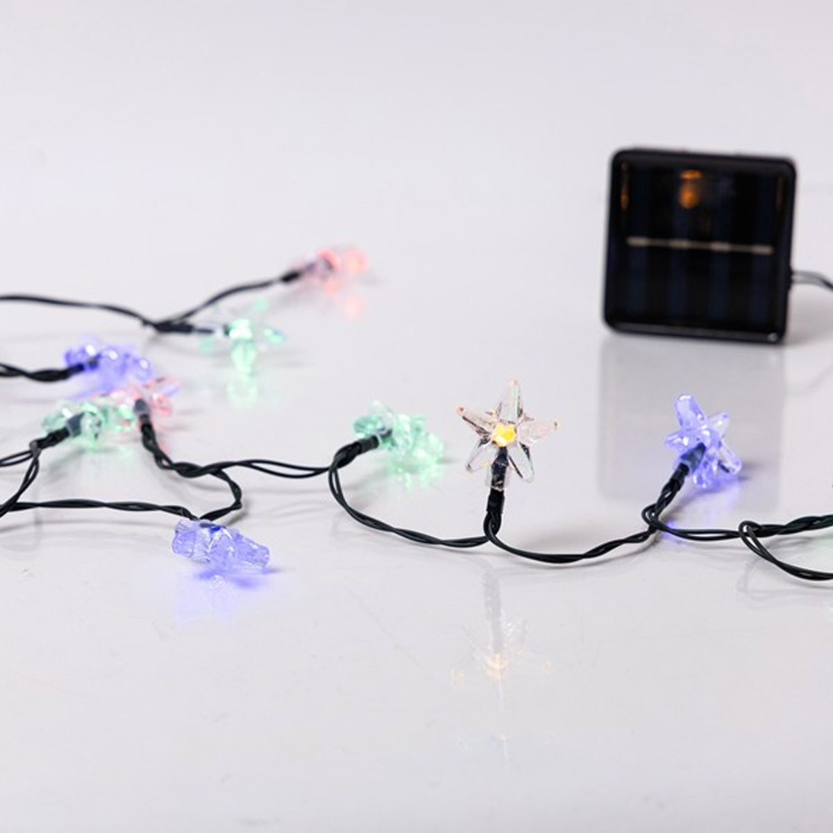 60 CHRISTMAS LED LIGHTS 5MM, PLASTIC STARS